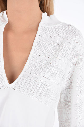 Embroidered V-neck Sweater