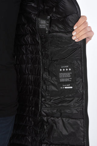 removable reale fur OCIROE long down jacket with zip closure
