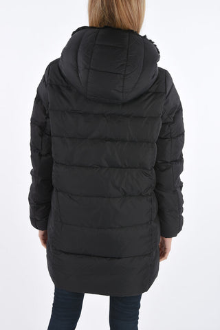 zip closure CARYSDUE down jacket with removable real fur