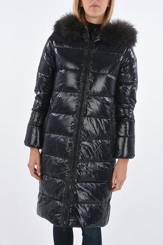 detachable real fur trim ALIA down jacket