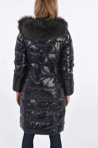 detachable real fur trim ALIA down jacket