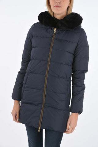 detachable real fur trim CARYSDUE down jacket