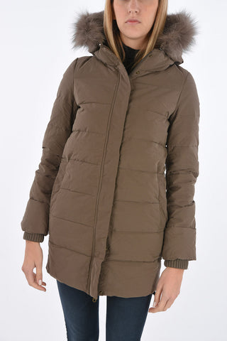 detachable real fur trim CAITLIN down jacket