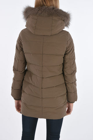 detachable real fur trim CAITLIN down jacket