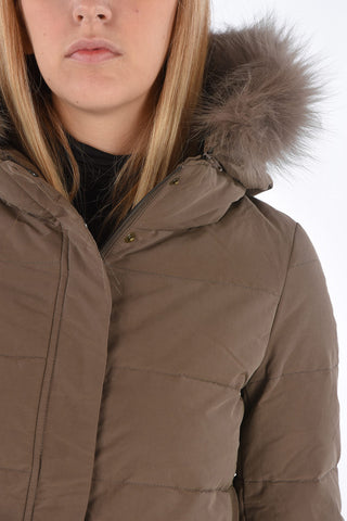 detachable real fur trim CAITLIN down jacket