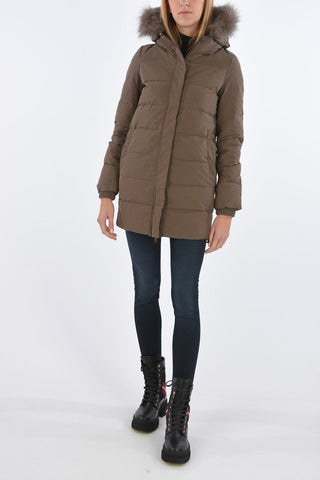 detachable real fur trim CAITLIN down jacket