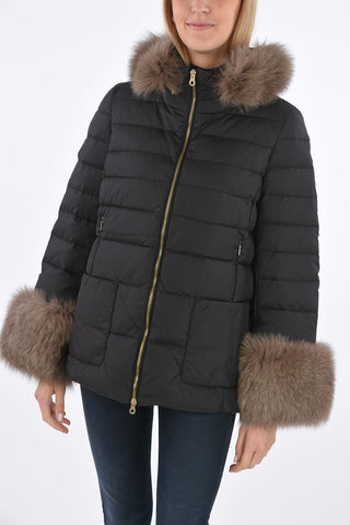 detachable real fur trim KERRIN down jacket