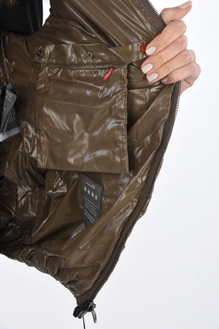 sleeveless GOCCIA down jacket with removable fur