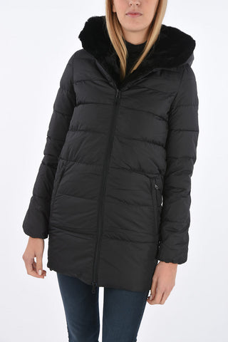 detachable real fur trim CARYS down jacket
