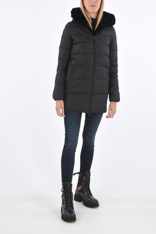 detachable real fur trim CARYS down jacket