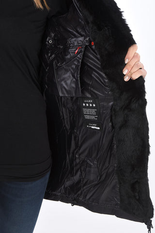 detachable real fur trim CARYS down jacket