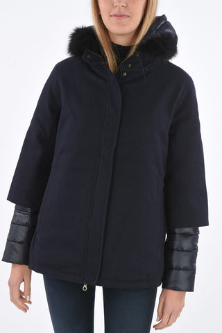 Fox Fur Application EIBHLIN Unstructured Down Jacket