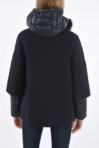Fox Fur Application EIBHLIN Unstructured Down Jacket