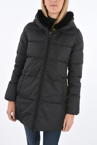 detachable real fur trim ARWEN down jacket