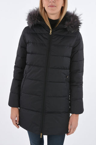 removable real fur SAOIRSE long down jacket