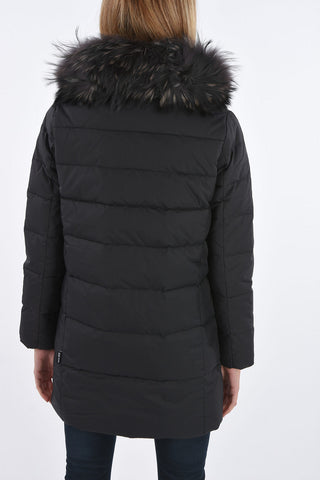 removable real fur SAOIRSE long down jacket