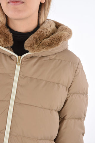 detachable real fur trim CARYSDUE down jacket
