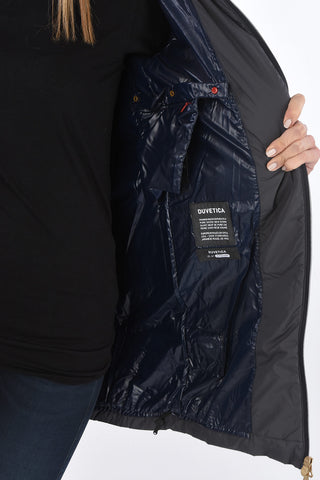 zip closure CARYSDUE down jacket with removable real fur