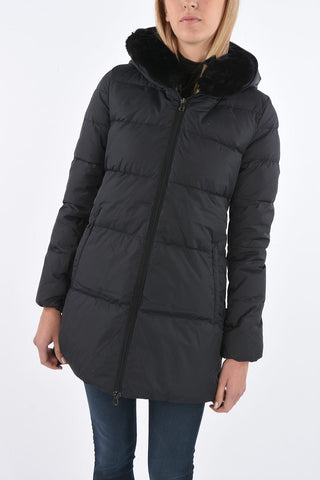 removable real fur ARWEN down jacket with hood
