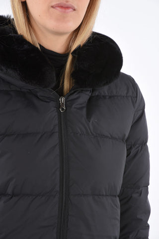 removable real fur ARWEN down jacket with hood