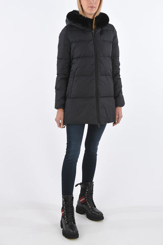 removable real fur ARWEN down jacket with hood