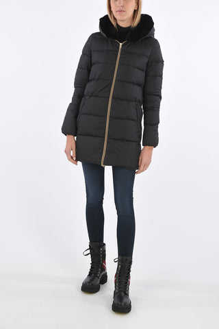 detachable real fur trim CARYSDUE down jacket
