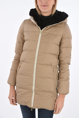 detachable real fur trim CARYS down jacket