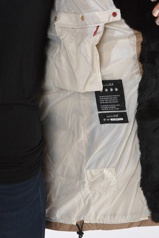 detachable real fur trim CARYS down jacket
