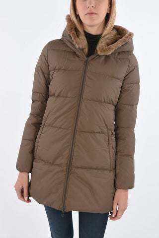 removable real fur ARWEN down jacket with hood