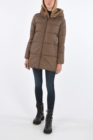 removable real fur ARWEN down jacket with hood