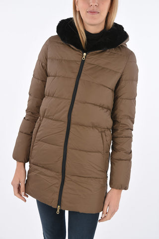 detachable real fur trim CARYS down jacket