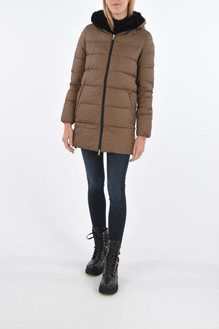 detachable real fur trim CARYS down jacket