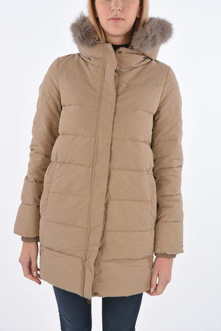 detachable real fur trim CAITLIN down jacket