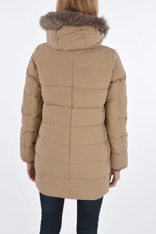 detachable real fur trim CAITLIN down jacket