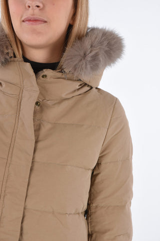 detachable real fur trim CAITLIN down jacket
