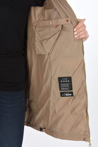 removable real fur LEXYDUE down jacket with zip closure