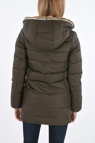 ful zipped closure CARYSDUE down jacket with removable real fur