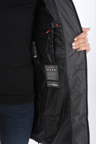 zip closure CARYSDUE down jacket with removable real fur