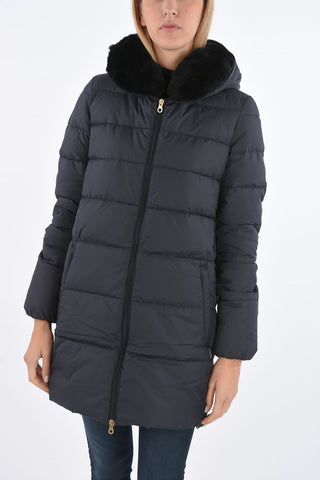removable real fur long CARYSTRE down jacket