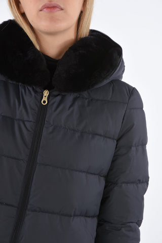 removable real fur long CARYSTRE down jacket