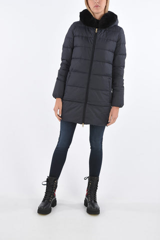 removable real fur long CARYSTRE down jacket