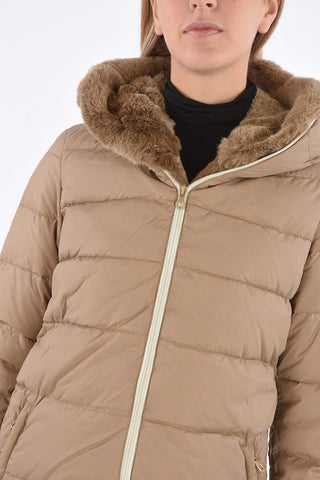 detachable real fur trim CARYS down jacket