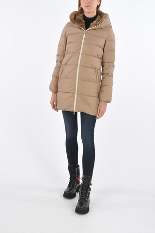 detachable real fur trim CARYS down jacket