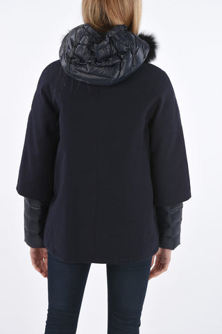 Fox Fur Application EIBHLIN Unstructured Down Jacket