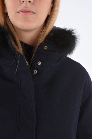 Fox Fur Application EIBHLIN Unstructured Down Jacket