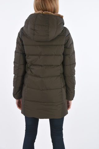 zip closure CARYSDUE down jacket with removable real fur