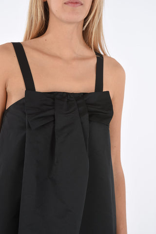 Sleeveless maxi flared Dress with Bow