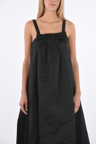 Sleeveless maxi flared Dress with Bow