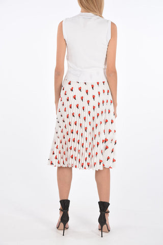 Pleated LIGHTNING BOLT HEART Dress with Knitted Upper Body