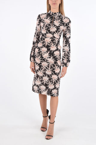 Silk Floral bodycon Dress